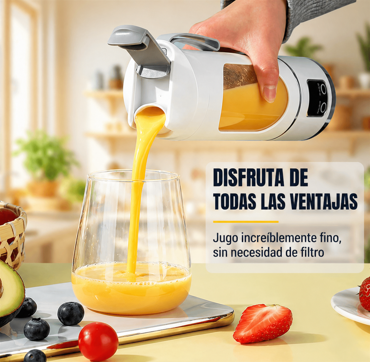 Licuadora Portátil 450ML Recargable USB