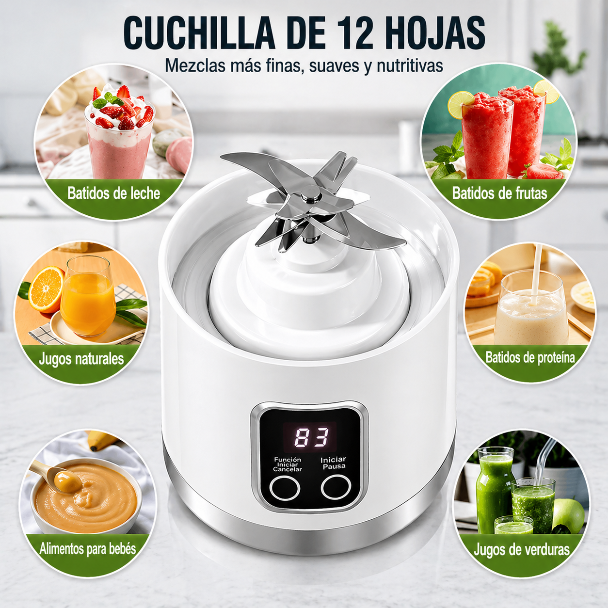 Licuadora Portátil 450ML Recargable USB